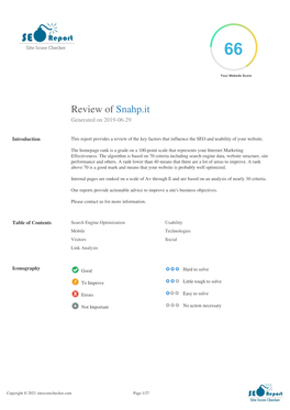 Review of Snahp.It Generated on 2019-06-29