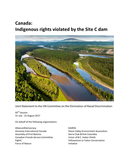 Canada: Indigenous Rights Violated by the Site C Dam