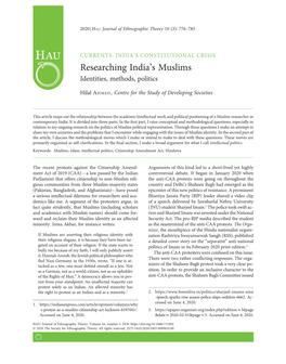 Researching India's Muslims
