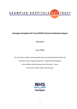 Grampian Hospitals Art Trust (GHAT) Artroom Evaluation Report