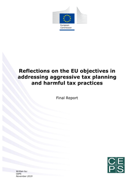 Reflections on the EU Objectives in Addressing Aggressive Tax Planning and Harmful Tax Practices