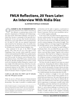 FMLN Reflections, 20 Years Later: an Interview with Nidia Díaz