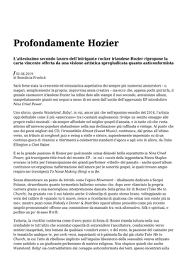 Profondamente Hozier