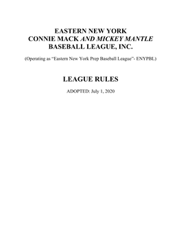 League Rules