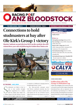 Connections to Hold Studmasters at Bay After Ole Kirk's Group 1 Victory