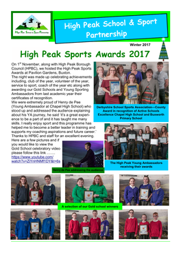 High Peak Sports Awards 2017 on 1St November, Along with High Peak Borough Council (HPBC), We Hosted the High Peak Sports Awards at Pavilion Gardens, Buxton