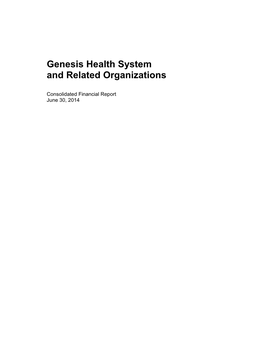 Genesis Health System 2014 Audit Report