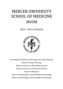 Mercer University School of Medicine Musm