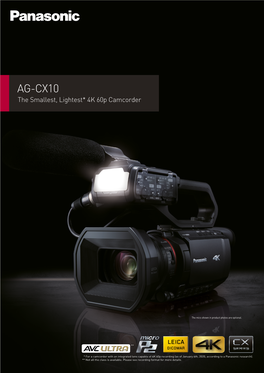 AG-CX10 4K Compact Camcorder Brochure (PDF)