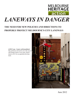 Laneways in Danger