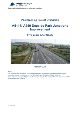 A5117/ A550 Deeside Park Junctions Improvement
