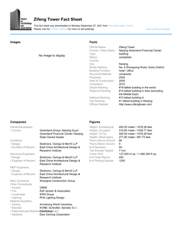 Zifeng Tower Fact Sheet