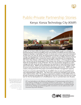 Public-Private Partnership Stories Kenya: Konza Technology City (KMIP)