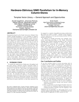 Hardware-Oblivious SIMD Parallelism for In-Memory Column-Stores