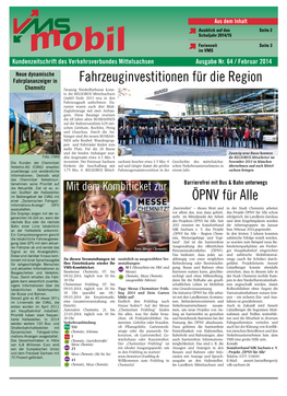 Fahrzeuginvestitionen Für Die Region ÖPNV Für Alle