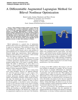 A Differentiable Augmented Lagrangian Method for Bilevel Nonlinear Optimization