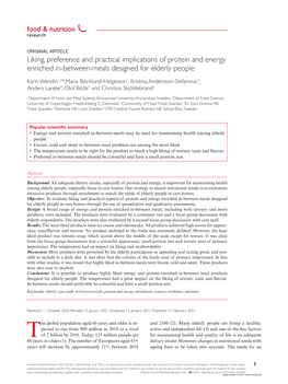 Food & Nutrition Research