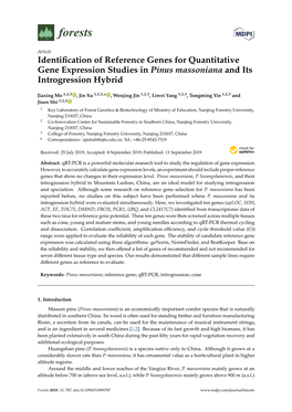 Identification of Reference Genes for Quantitative Gene Expression