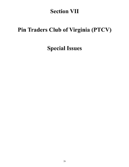 Section VII Pin Traders Club of Virginia (PTCV)