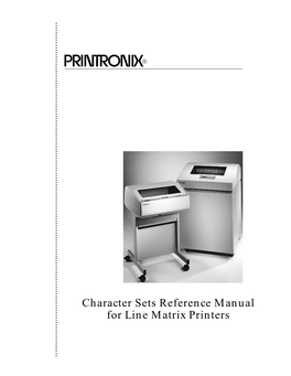 Character Sets Reference Manual for Line Matrix Printers