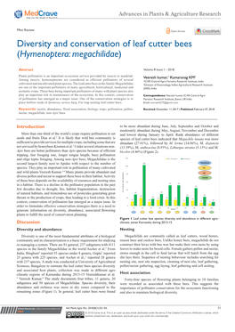 Diversity and Conservation of Leaf Cutter Bees (Hymenoptera: Megachilidae)