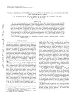 Numerical Color-Magnitude Diagram Analysis of SDSS Data And