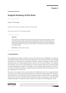 Surgical Anatomy of the Groin