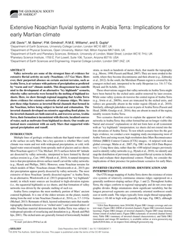 Extensive Noachian Fluvial Systems in Arabia Terra: Implications for Early Martian Climate