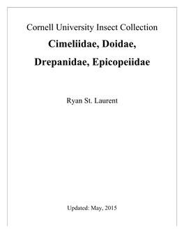 Cimeliidae, Doidae, Drepanidae, Epicopeiidae