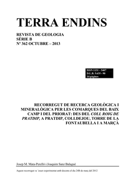 Recorregut De Recerca Geològica I