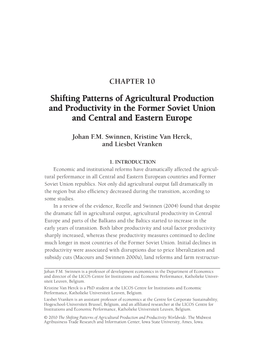 Chapter 10. Shifting Patterns of Agricultural Production And