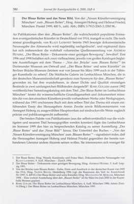 Der Blaue Reiter Und Das Neue Bild. Von Der „Neuen Künstlervereinigung München" Zum „Blauen Reiter", Hrsg