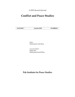 Conflict and Peace Studies