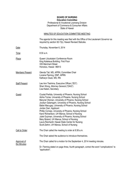 11.06.14 Nursing – Ed Comm Meeting Minutes