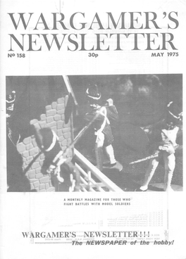 WARGAMER's NEWSLETTER NO 158 30P MAY 1975