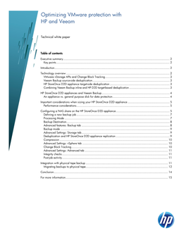 Optimizing Vmware Protection with HP and Veeam