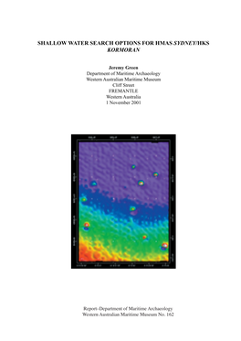 Shallow Water Search Options for HMAS Sydney/HSK Kormoran