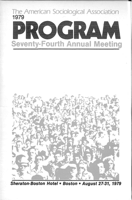 Sheraton-Boston Hotel· Boston • August 27-31, 1979 L