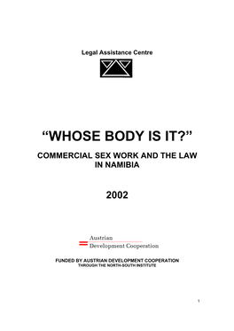 Whose Body Is It?: Commercial Sex Work and the Law in Namibia