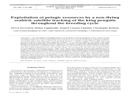Satellite Tracking of the King Penguin Throughout the Breeding Cycle