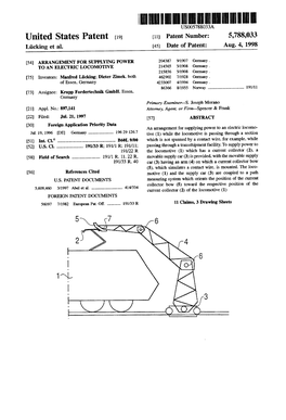 United States Patent (19) 11 Patent Number: 5,788,033 Licking Et Al