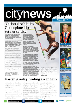 National Athletics Championships Return to City