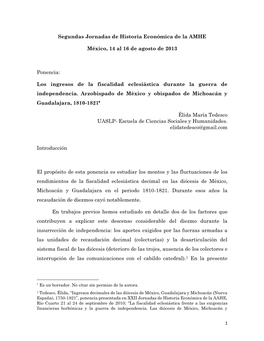 Segundas Jornadas De Historia Económica De La AMHE México, 14