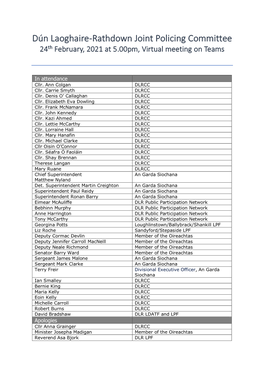 JPC Minutes of Meeting 24Th February 2021