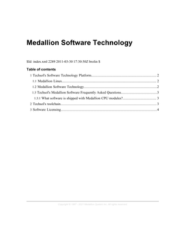 Medallion Software Technology