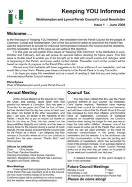 W&LPC Newsletter June 2008
