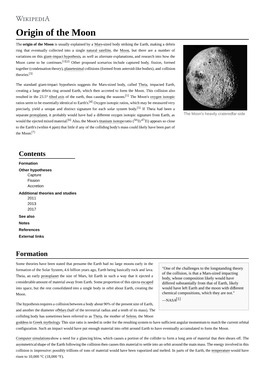 Origin of the Moon