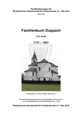 Familienbuch Duppach