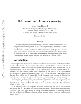 Safe Domain and Elementary Geometry