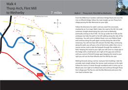 Walk 4 Thorp Arch, Flint Mill to Wetherby 7 Miles